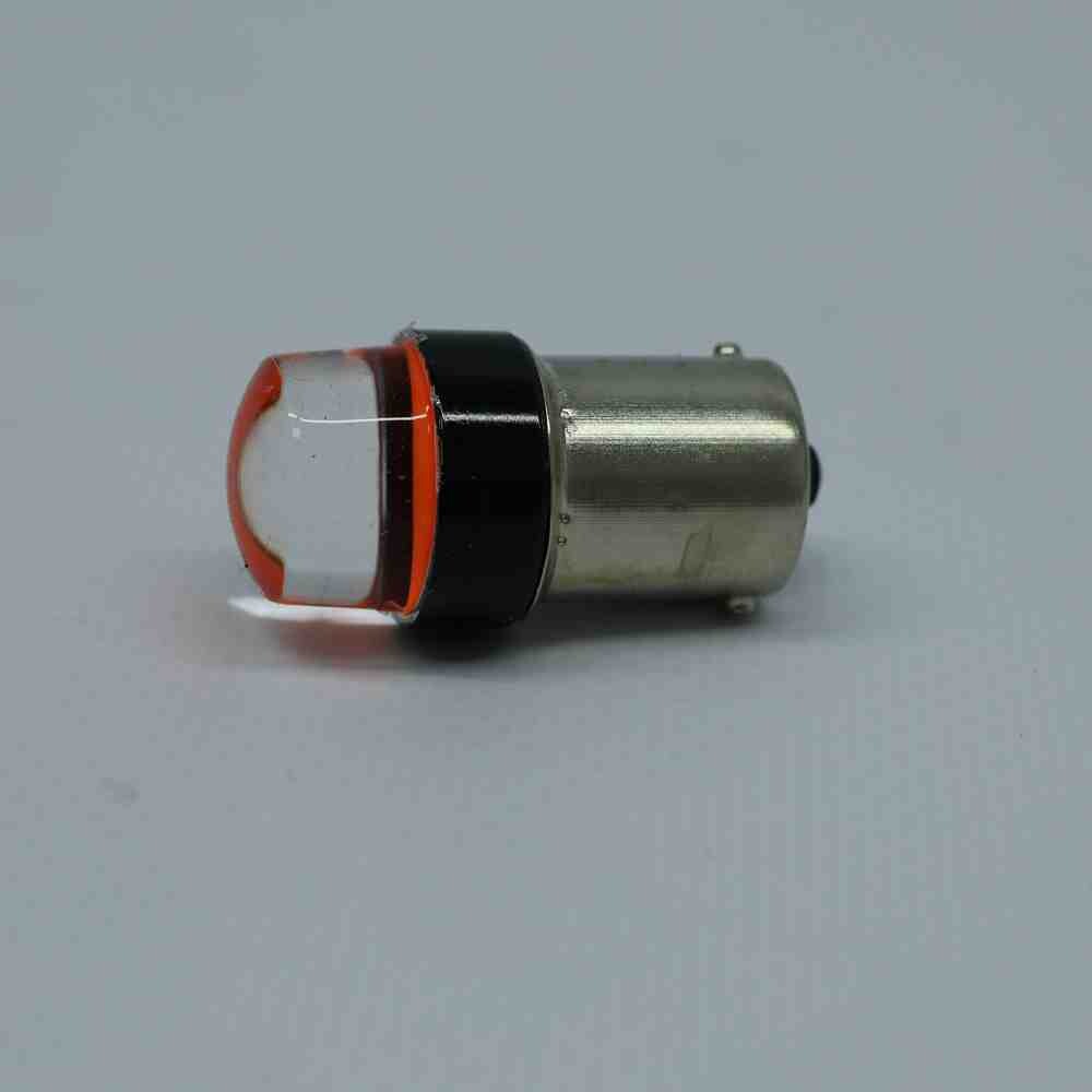 Лампочка LED COB-2 SILICONE FLASH 24V  красная \ стробоскоп BA15s