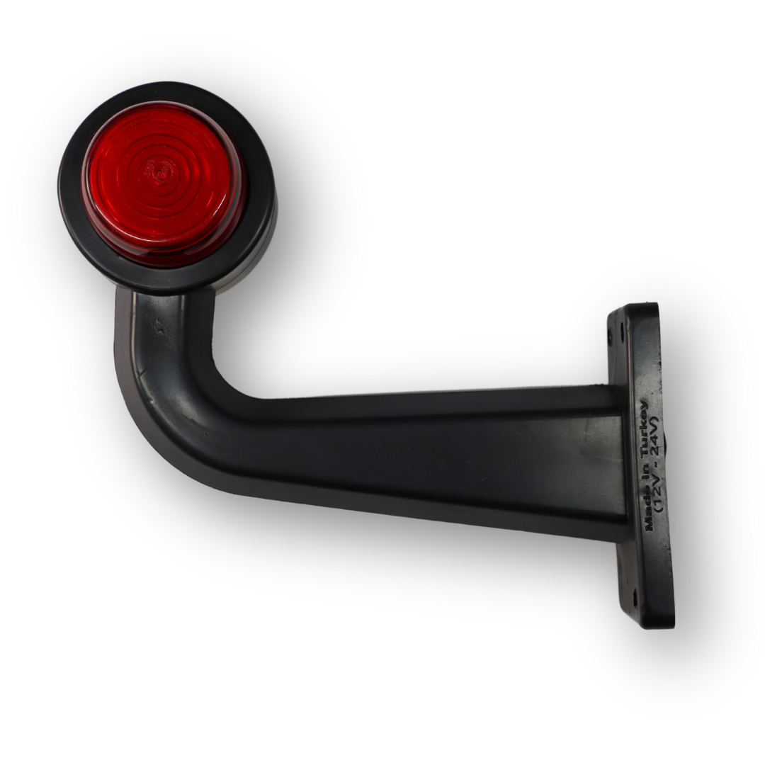 Ліхтар габаритний ріг кривий (17см) червоно-білий NEON 12-24V \F.PLAS\ Ліхтар габаритний ріг кривий (17см) червоно-білий NEON 12-24V \F.PLAS\