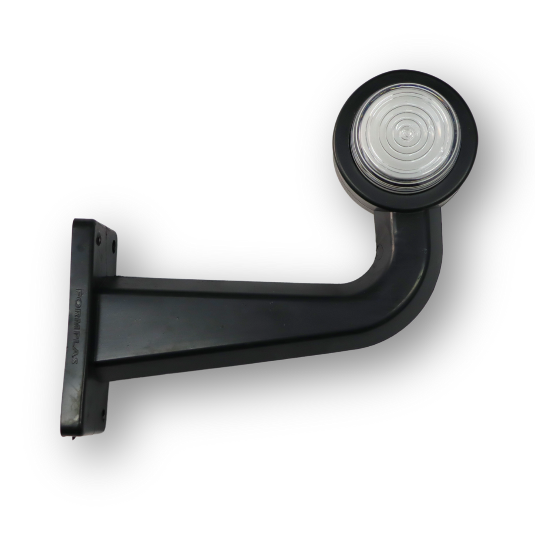 Ліхтар габаритний ріг кривий (17см) червоно-білий NEON 12-24V \F.PLAS\ Ліхтар габаритний ріг кривий (17см) червоно-білий NEON 12-24V \F.PLAS\