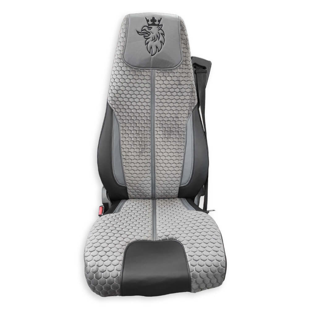 Чехол на сиденья Enterprise SCANIA R,G,P (2004-2017) водит. пилот - пасс. пилот  серый