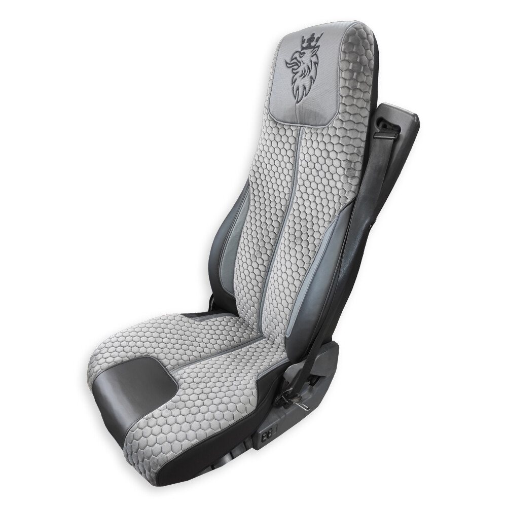 Чехол на сиденья Enterprise SCANIA R,G,P (2004-2017) водит. пилот - пасс. пилот  серый