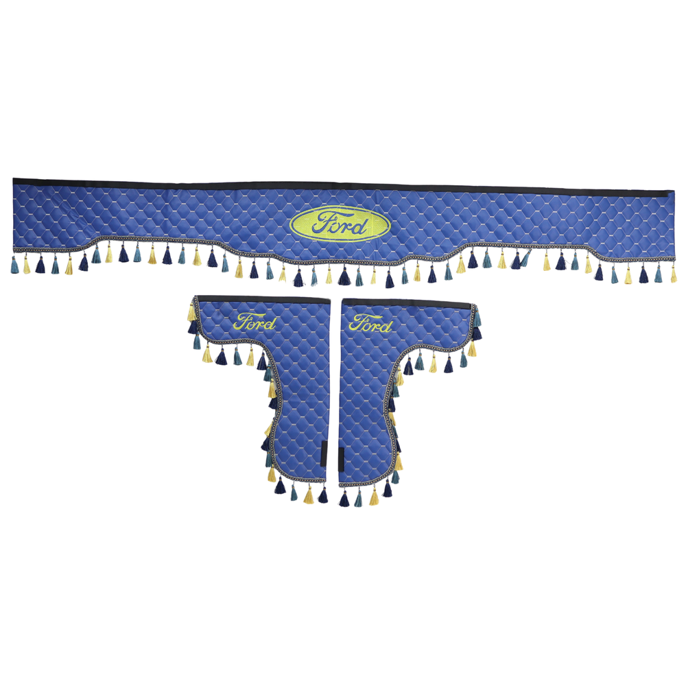 Шторка Экокожа FORD лоб+ косынки синяя Шторка Экокожа FORD лоб+ косынки синяя