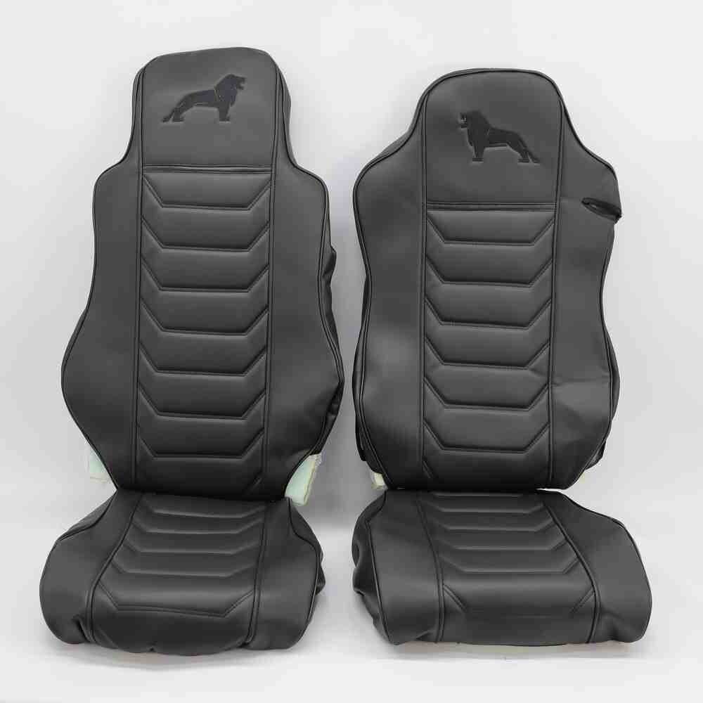 Чохол на сидіння MAN TGX,TGA,TGL,TGM,TGS; (2007-2020) 1 ремінь, водій (Низький) пасажир (Високий) чорний