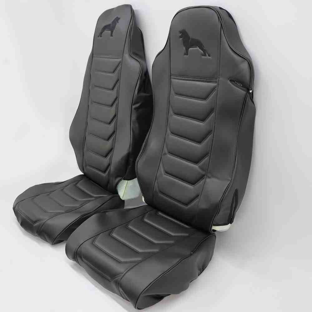 Чохол на сидіння MAN TGX,TGA,TGL,TGM,TGS; (2007-2020) 1 ремінь, водій (Низький) пасажир (Високий) чорний