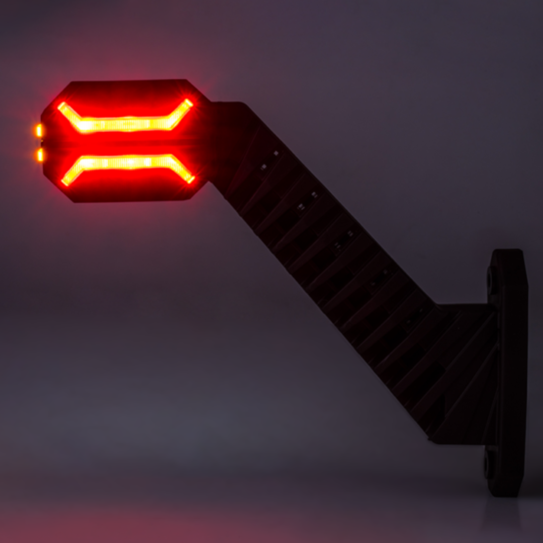 Фонарь габаритный рог LED 12-24 V трехцветный \ Dragon \HORPOL\ лев.