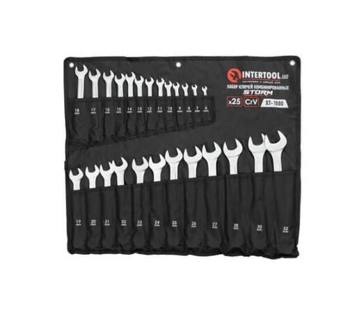 Набір ключів ріжок-накидок INTERTOOL (25шт)