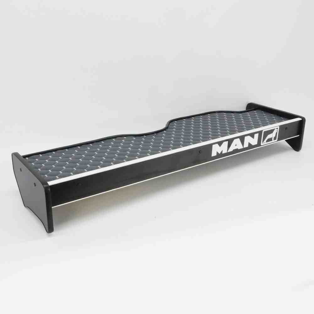 Полка кабины длинная MAN TGA XXL серая\ST- Экокожа стёжка\