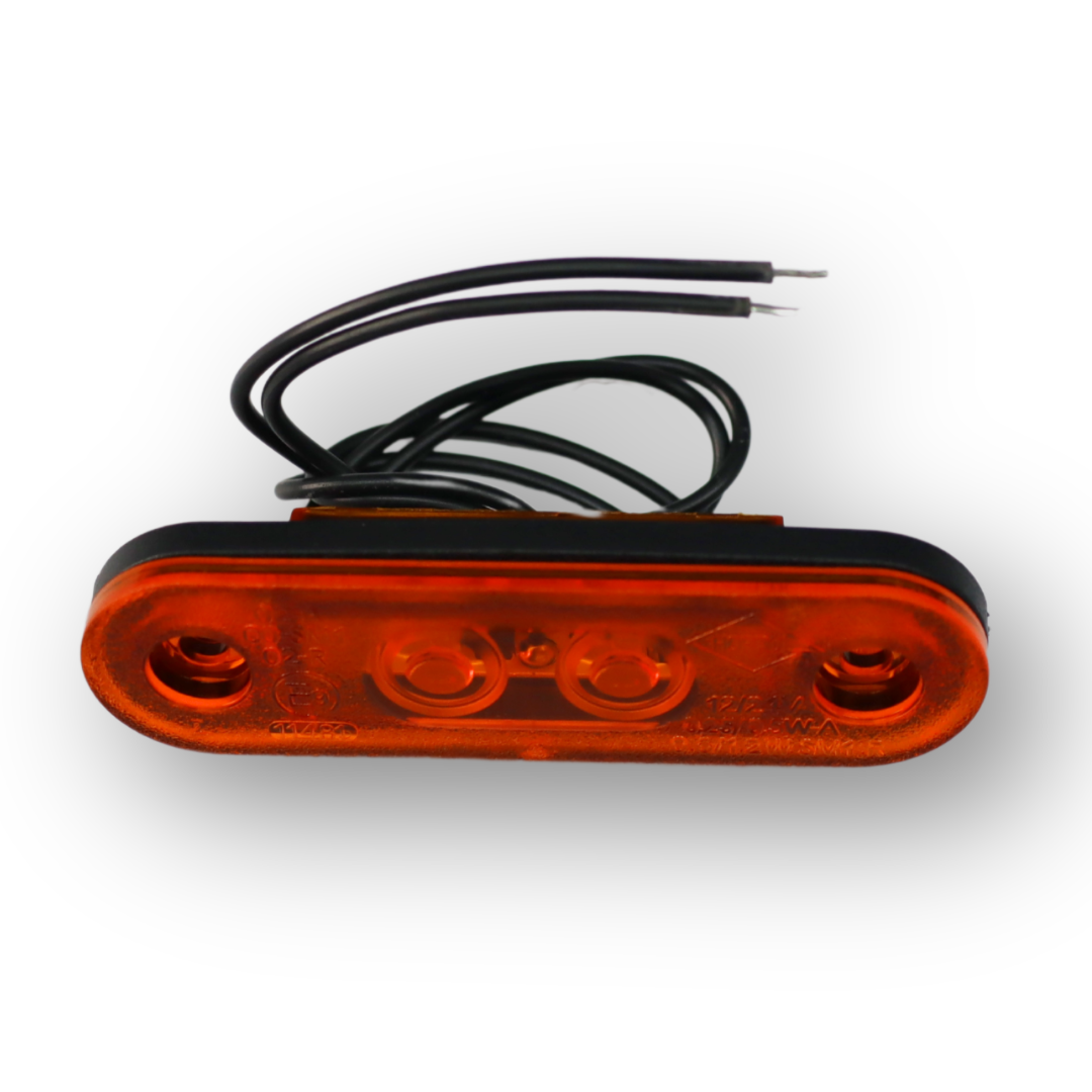 Габаритный фонарь передний LED желтый 12/24V 80*30 HORPOL