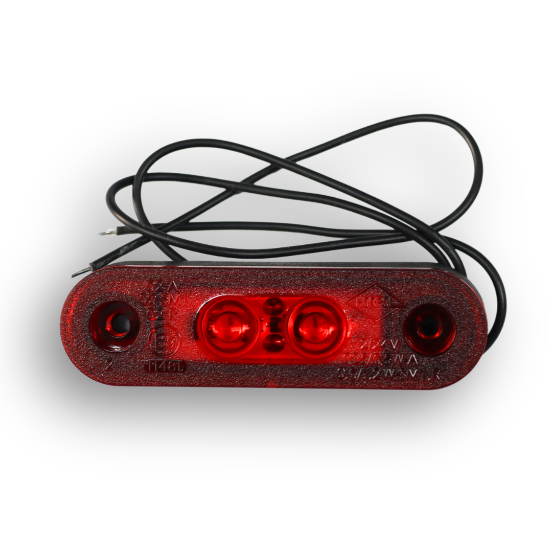 Габаритный фонарь передний  LED красный 12/24V 80*30 HORPOL
