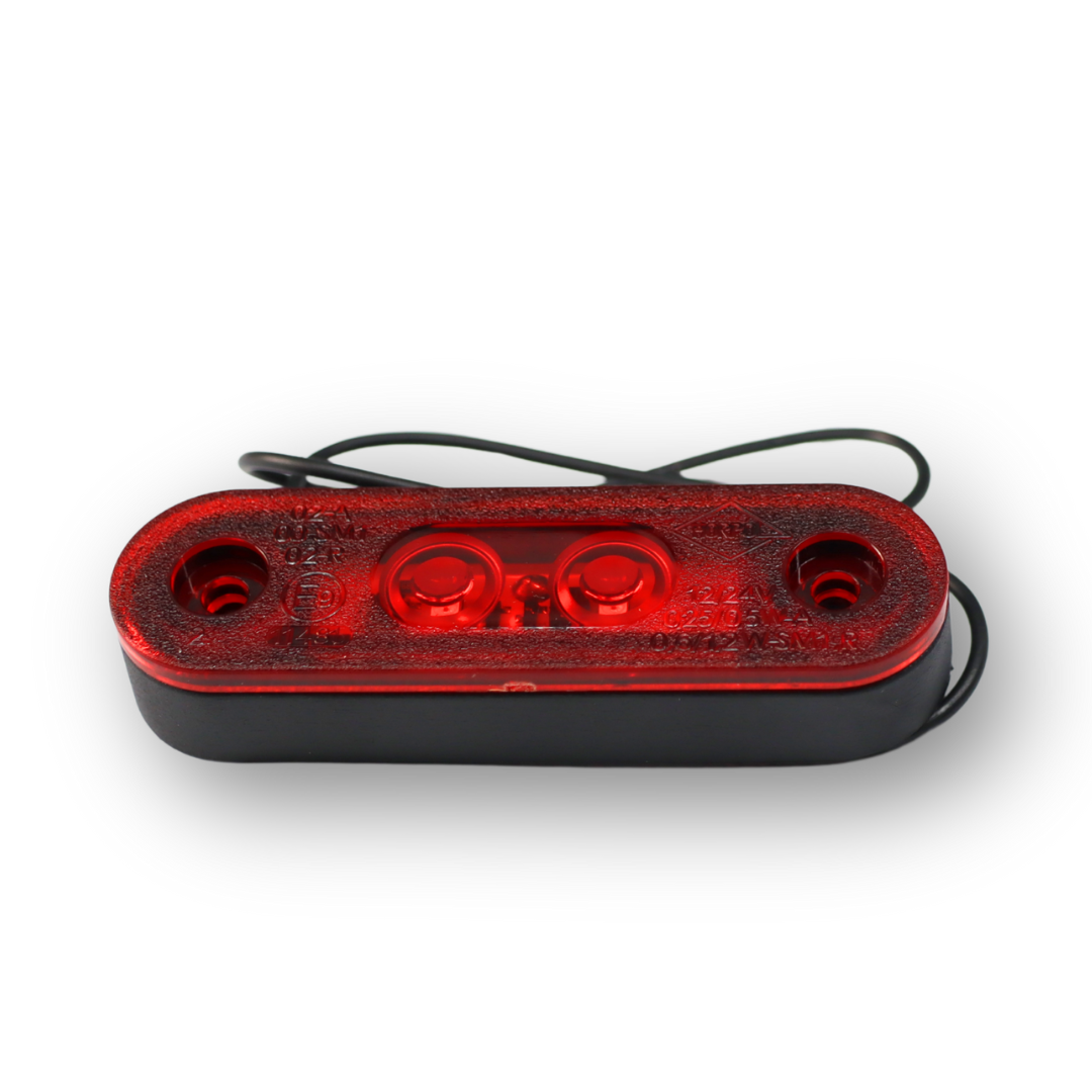 Габаритный фонарь передний  LED красный 12/24V 80*30 HORPOL