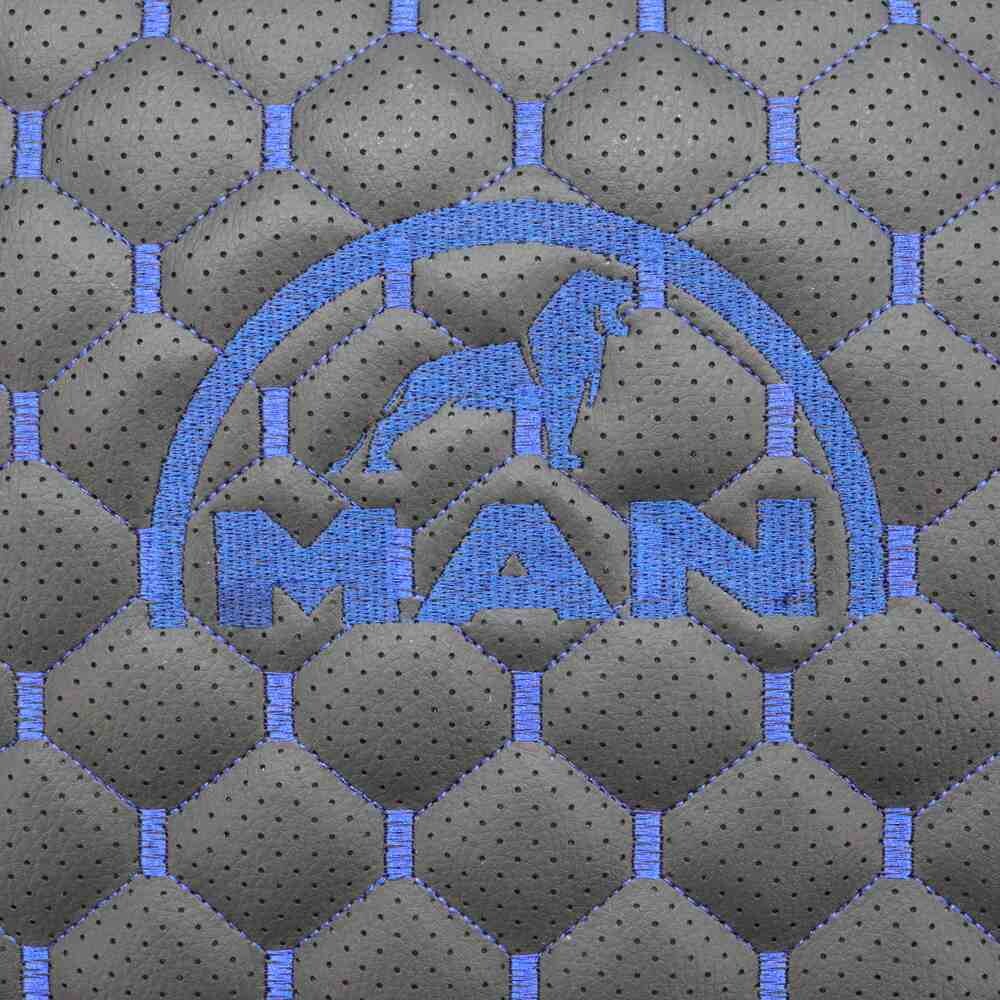 Чехол на сиденья KILIFI MAN TGX,TGA,TGL,TGM,TGS; (2007-2020) 1 ремень, водитель (Низкий) пассажир (Высокий), черный перфорация