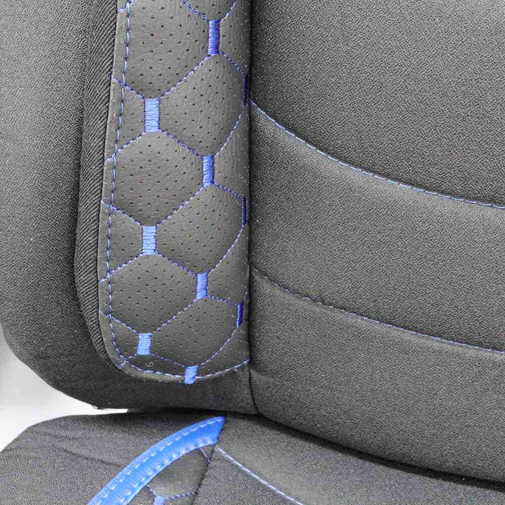 Чехол на сиденья KILIFI MAN TGX,TGA,TGL,TGM,TGS; (2007-2020) 1 ремень, водитель (Низкий) пассажир (Высокий), черный перфорация