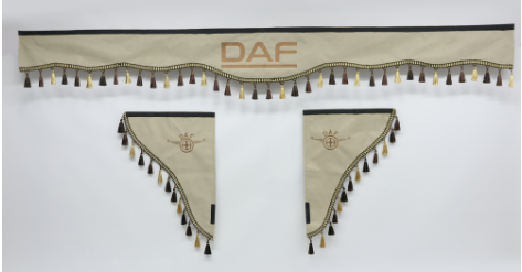 Шторка Рогожка "Double-Sided" DAF лоб + косынки бежевая 2-х сторонняя