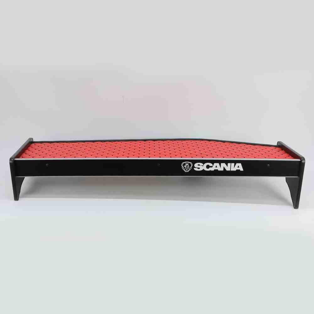 Полка кабины длинная SCANIA 420 R красная\ST- Экокожа стёжка\