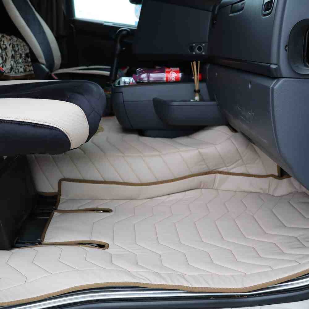 Коврик 3D Экокожа SCANIA R 2004-2013; МКПП, бежевый,