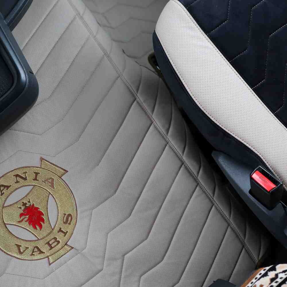 Коврик 3D Экокожа SCANIA R 2004-2013; МКПП, бежевый,