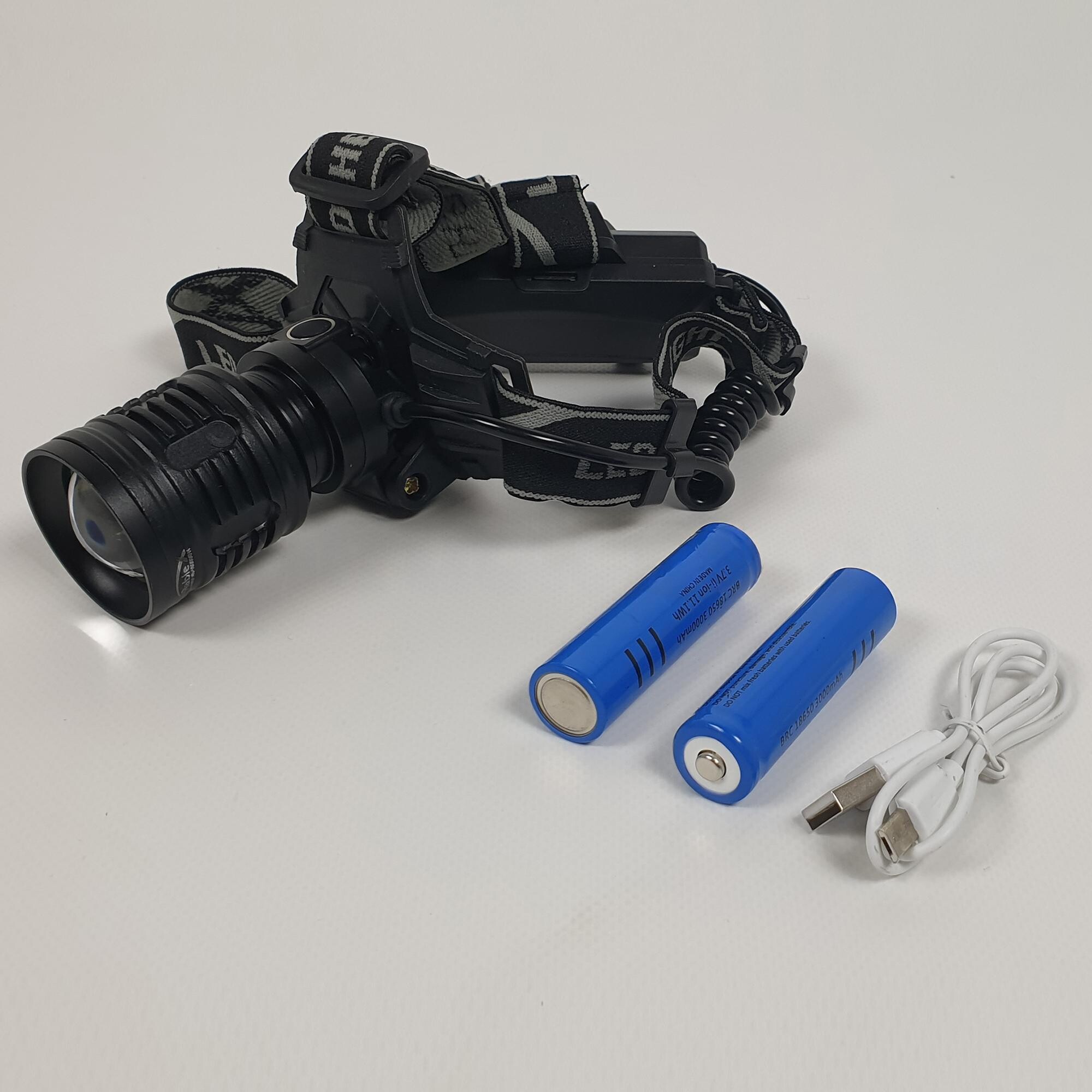 Фонарик налобный 2 АКБ+ зарядный кабель WD140 Фонарик налобный 2 АКБ+ зарядный кабель WD140