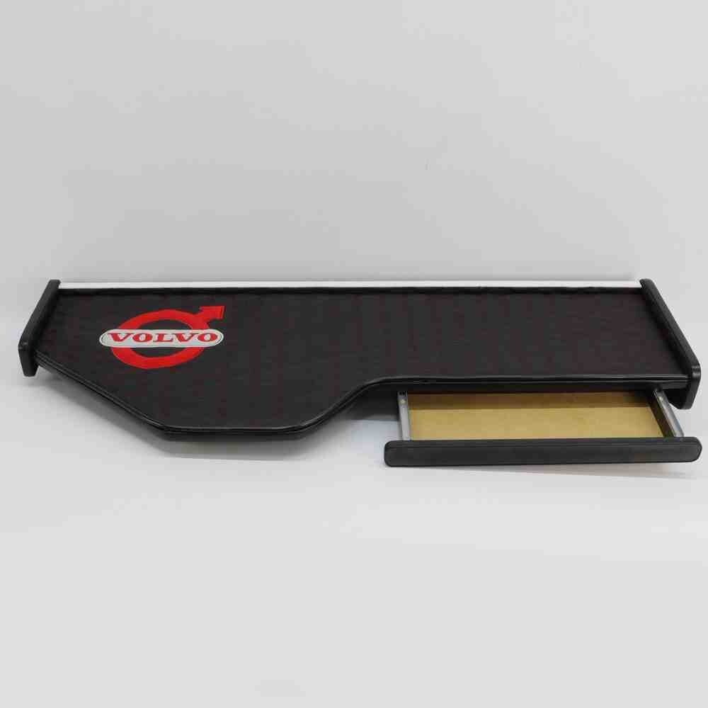 Полиця кабіни довга VOLVO FH 12\16 98-02р. чорна перфорація з вишивкою\ST- Екошкіра стежка\