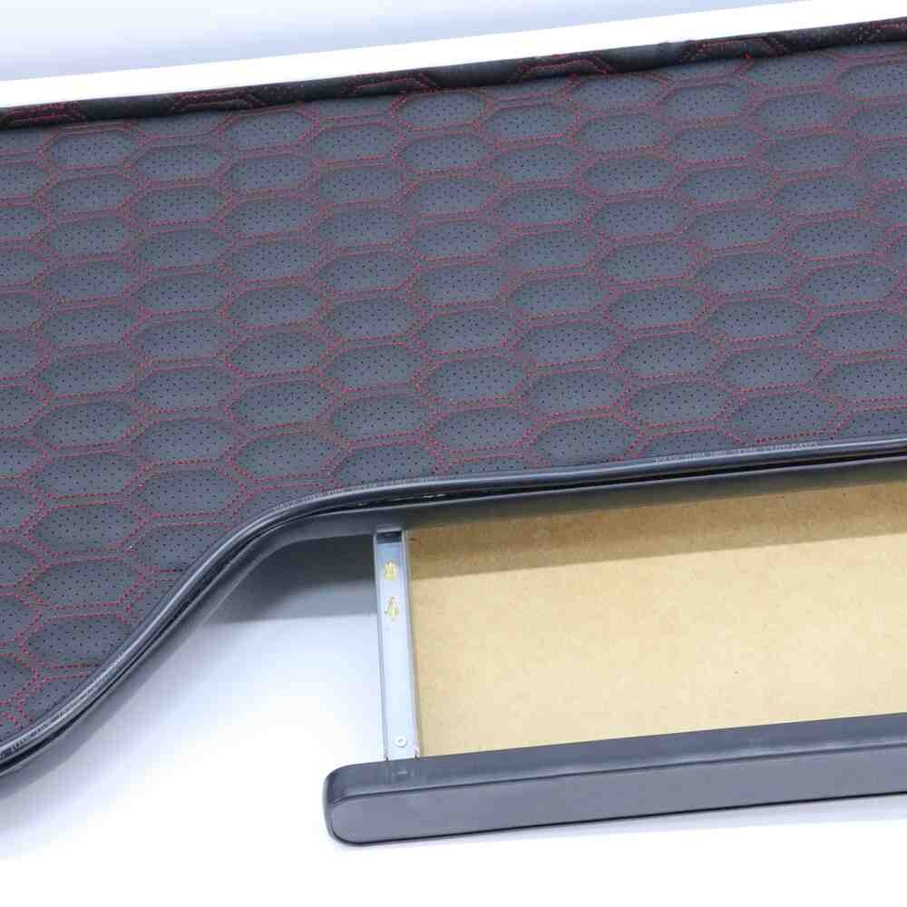 Полиця кабіни довга VOLVO FH 12\16 98-02р. чорна перфорація з вишивкою\ST- Екошкіра стежка\