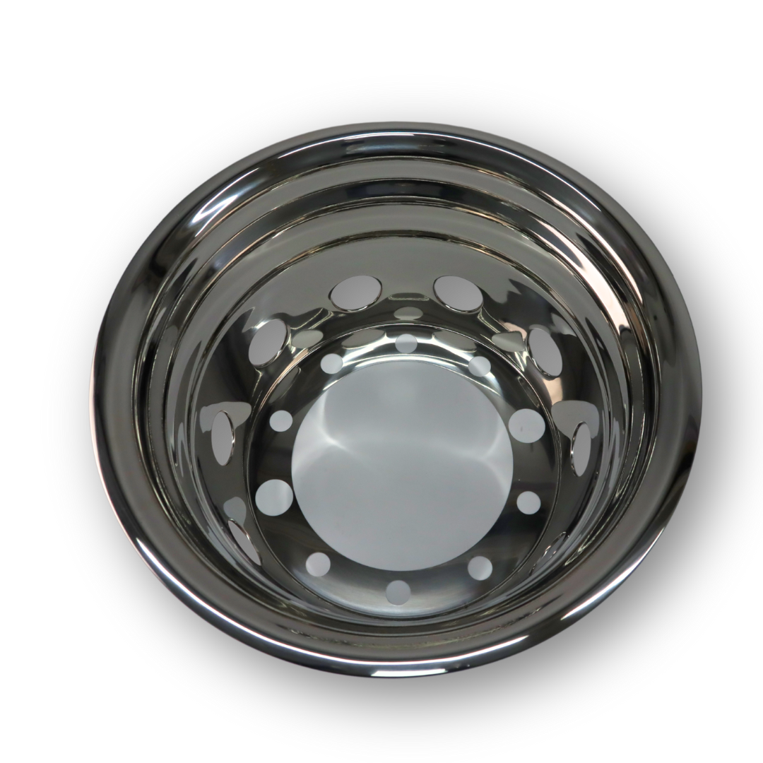 Колпак  заднего двойного колеса 22,5"(нерж.) с 10 отверстиями, глубина 300