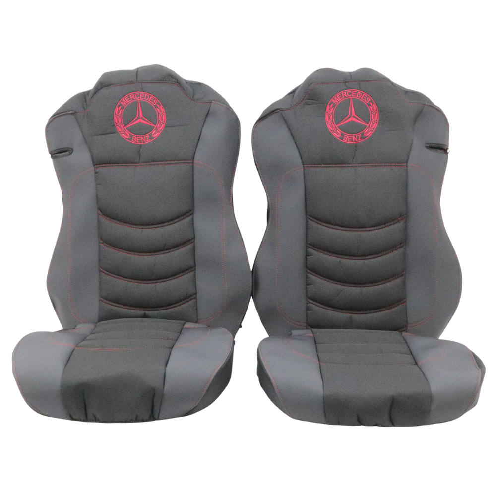Чехол на сиденья Mercedes Actros (2011-...) 2 ремня перфор.кожа сер. Чехол на сиденья Mercedes Actros (2011-...) 2 ремня перфор.кожа сер.