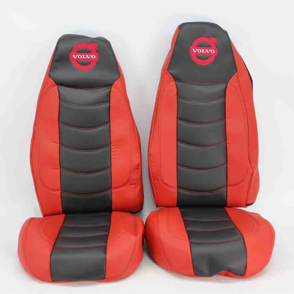 Чехол на сиденья VOLVO FH FM (2002-2013) перфор.красно-черный
