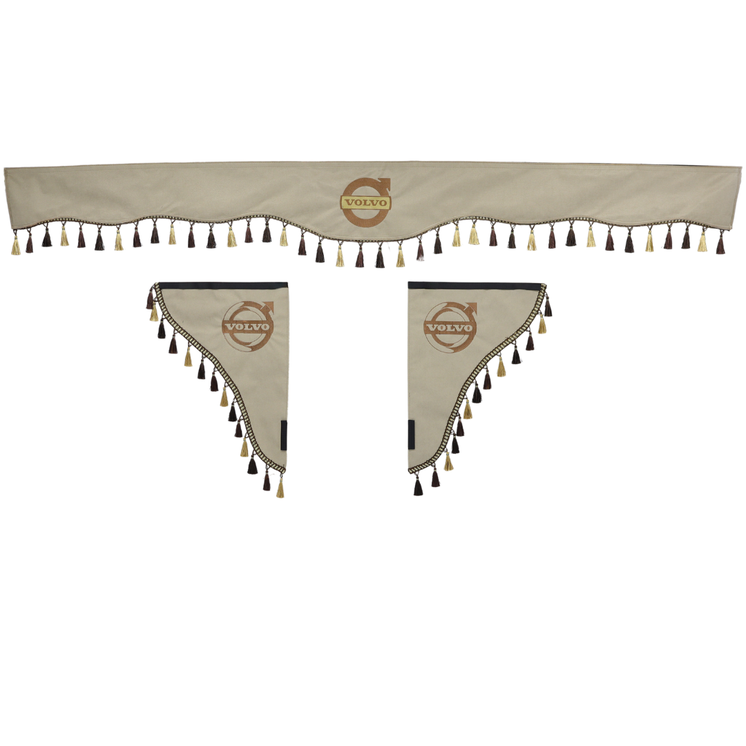 Шторка Рогожка "Double-Sided" VOLVO лоб + косынки бежевая 2-х сторонняя Шторка Рогожка "Double-Sided" VOLVO лоб + косынки бежевая 2-х сторонняя