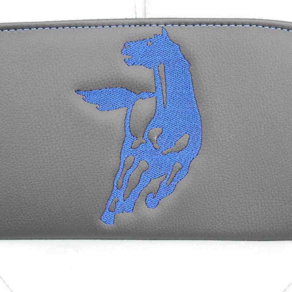 Чохол на сидіння Chess KAMAZсірий велюр - чорна шкіра