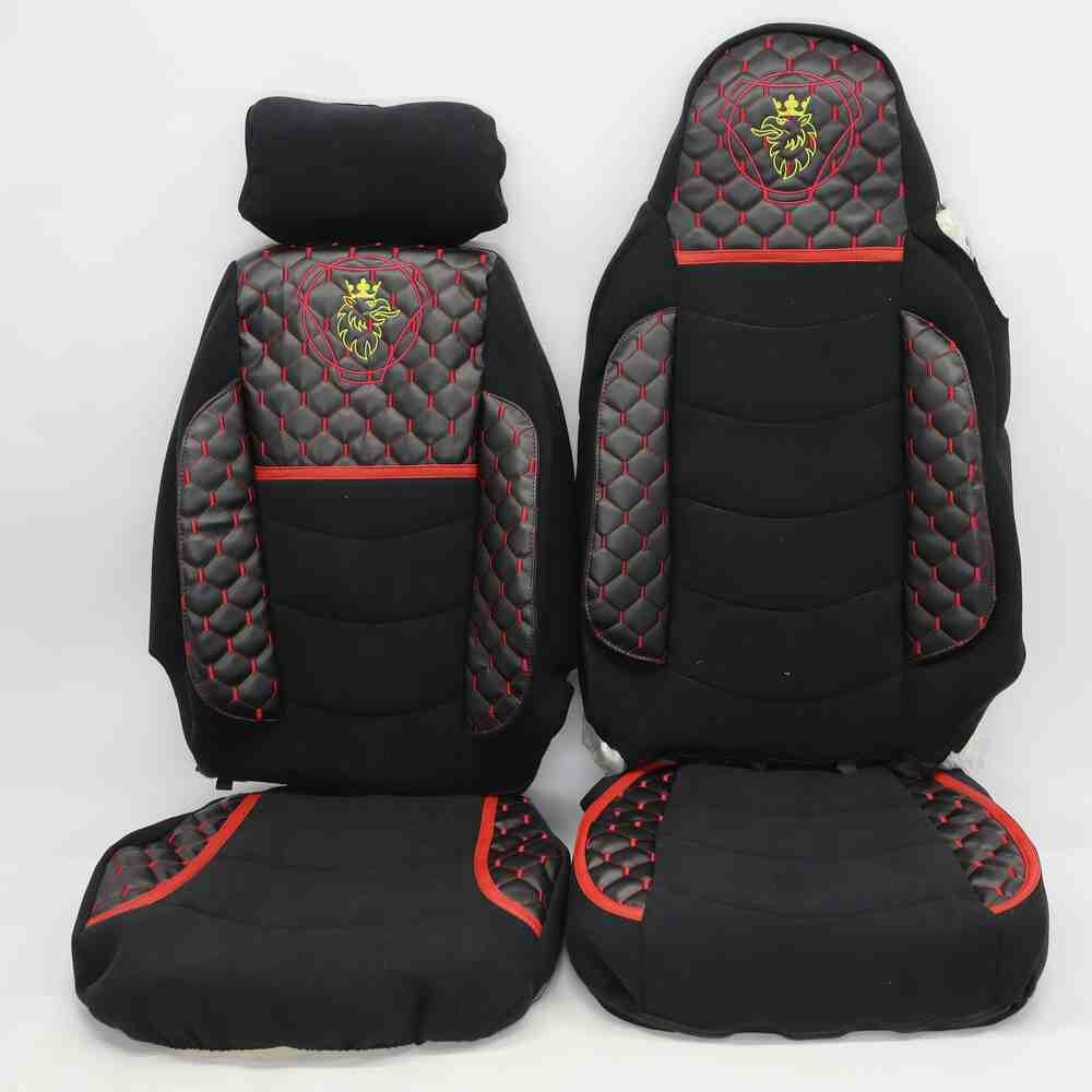 Чехол на сиденья KLF UK SCANIA R,G,P,S (2014-...) водит. монолит - пасс. складное, черный.