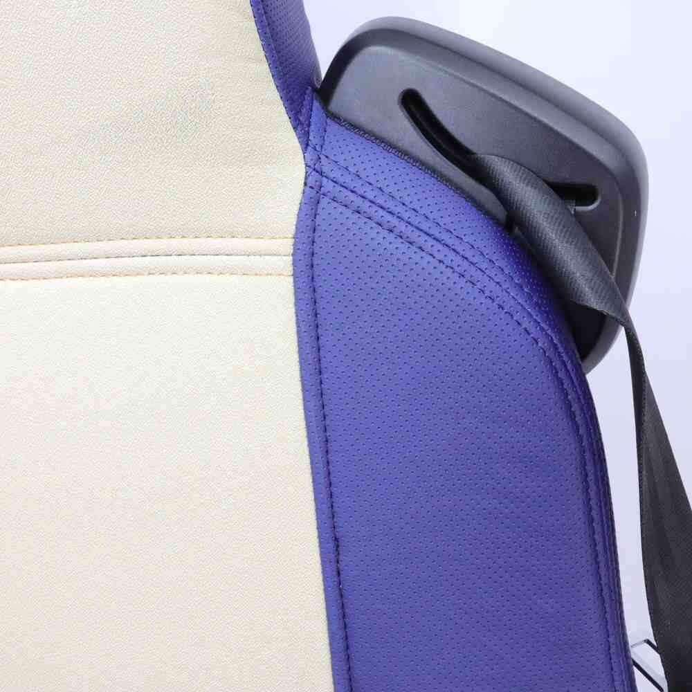 Чохол на сидіння SCANIA R,G,P,S (2014-...) водій моноліт - пас. складне, Бежево-синій