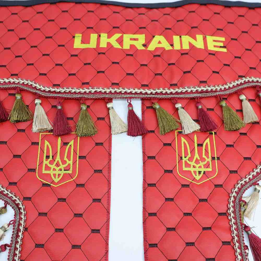 Шторка Экокожа "Memphis" UKRAINE лоб+косынки красная