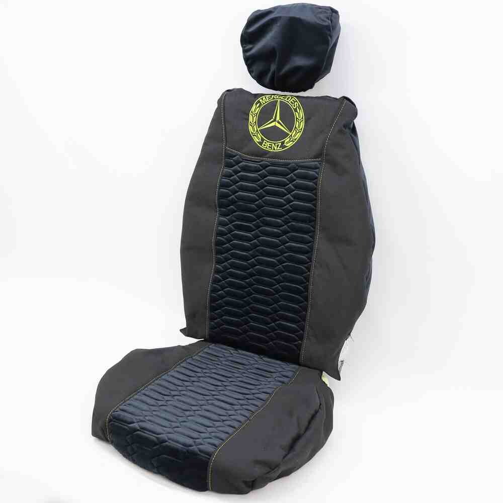 Чехол на сиденья KADIFE Велюр+Ткань MERCEDES Axor 2 подголовника серый