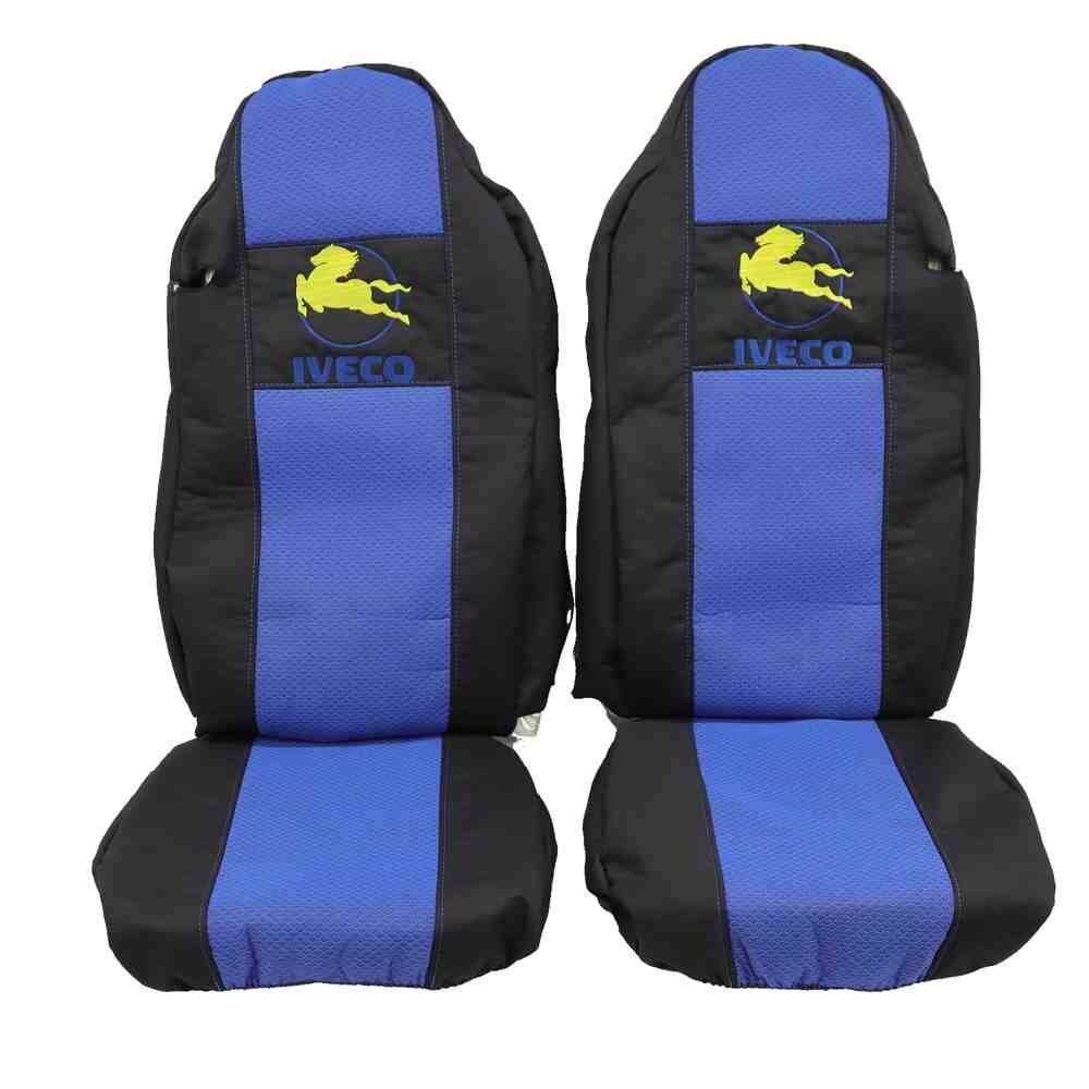 Чехол на сиденья IVECO STRALIS с2003, E-CARGO,TRAKKER с 2008 черно-синий Чехол на сиденья IVECO STRALIS с2003, E-CARGO,TRAKKER с 2008 черно-синий