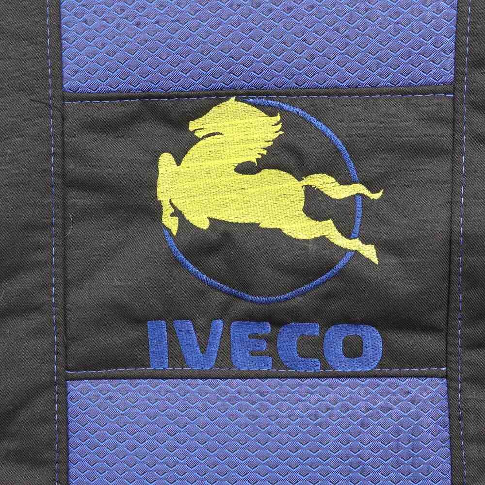 Чехол на сиденья IVECO STRALIS с2003, E-CARGO,TRAKKER с 2008 черно-синий