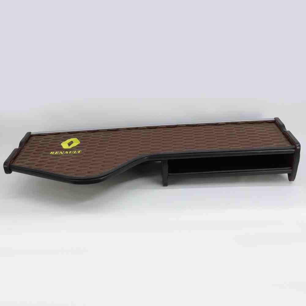 Полиця кабіни RENAULT Magnum (2001-2013)\3 ноги\коричнева з вишивкою\ST- Екошкіра стежка\