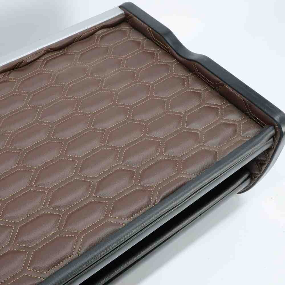 Полиця кабіни RENAULT Magnum (2001-2013)\3 ноги\коричнева з вишивкою\ST- Екошкіра стежка\