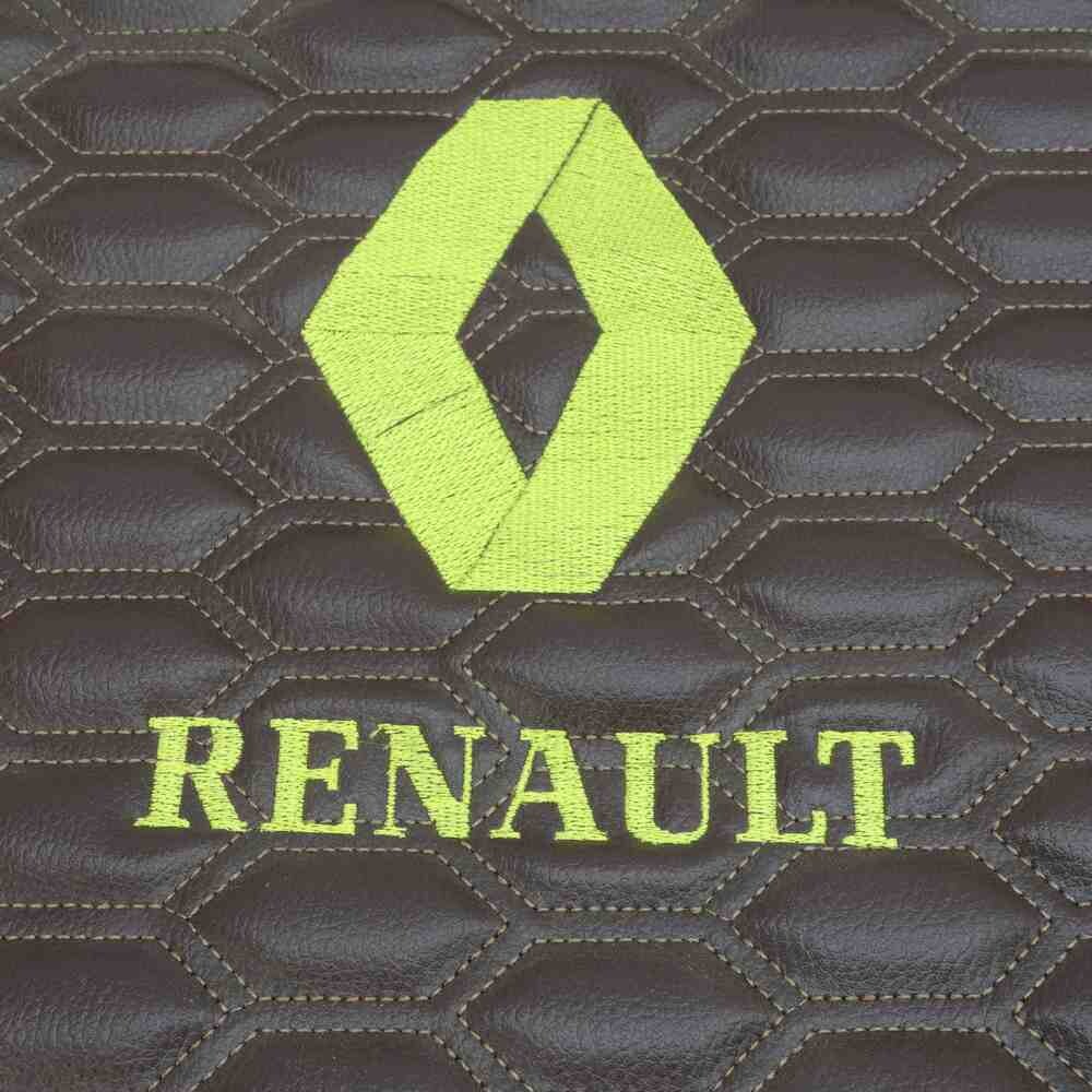 Полиця кабіни RENAULT Magnum (2001-2013)\3 ноги\коричнева з вишивкою\ST- Екошкіра стежка\