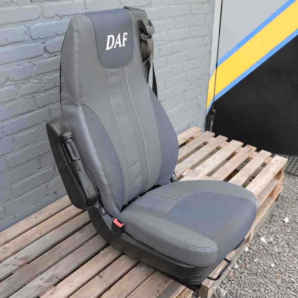Чехол на сиденья DAF XF105 106 XG CF85 LF (2013-2024) асимметрия шир. спинка  серый ST