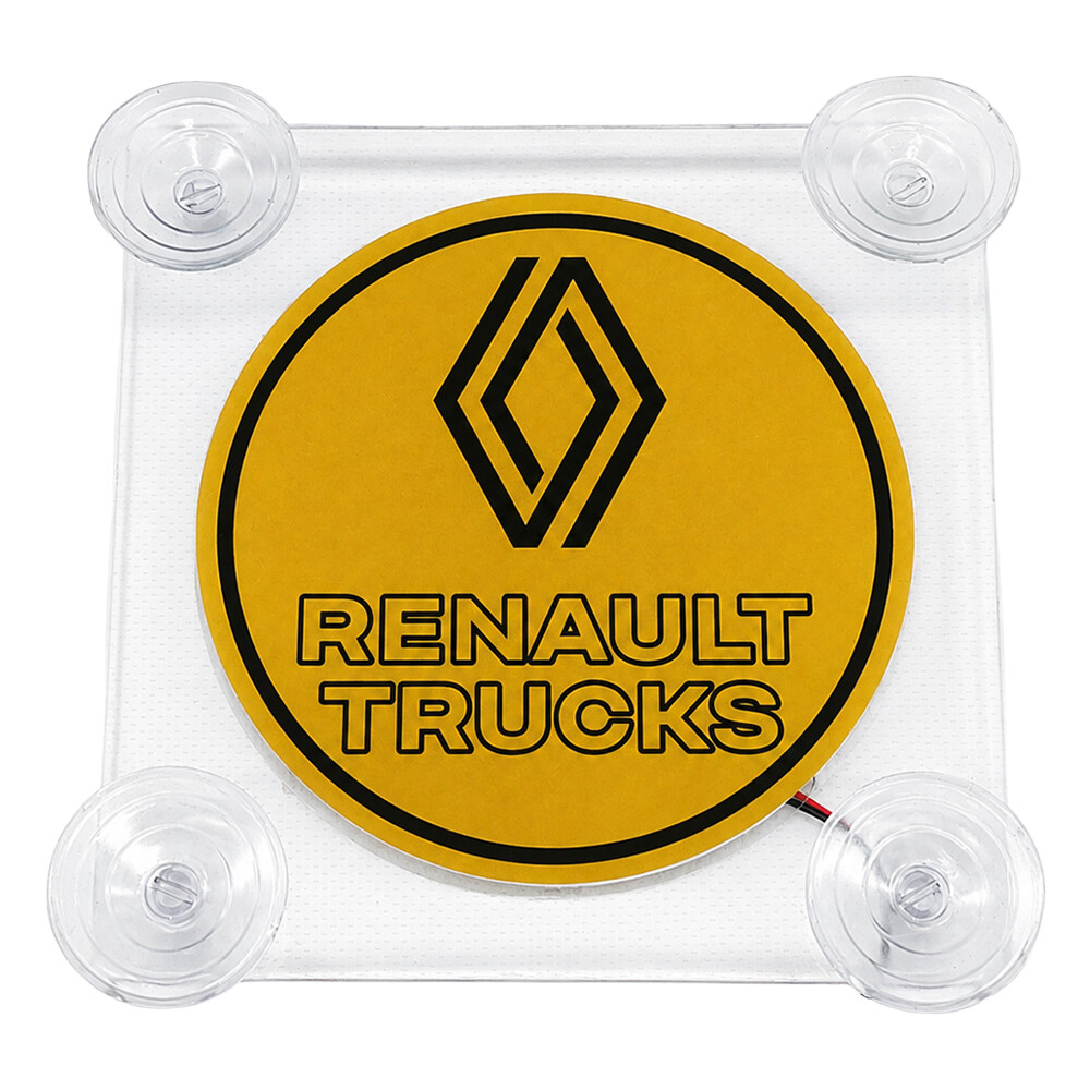 Табличка діодна RENAULT квадрат; жовта; 24V; 160*160 мм
