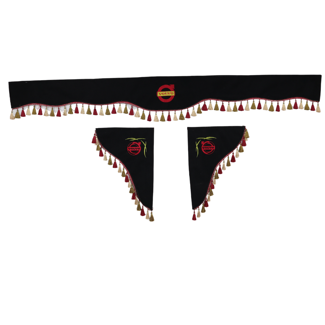 Шторка Рогожка "Double-Sided" VOLVO лоб + косынки черная 2-х сторонняя Шторка Рогожка "Double-Sided" VOLVO лоб + косынки черная 2-х сторонняя