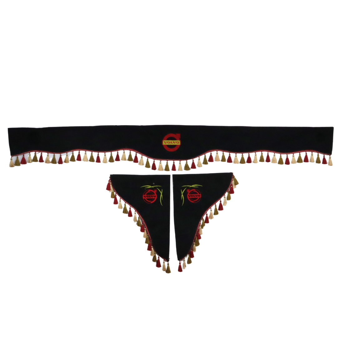 Шторка Рогожка "Double-Sided" VOLVO лоб + косынки черная 2-х сторонняя Шторка Рогожка "Double-Sided" VOLVO лоб + косынки черная 2-х сторонняя