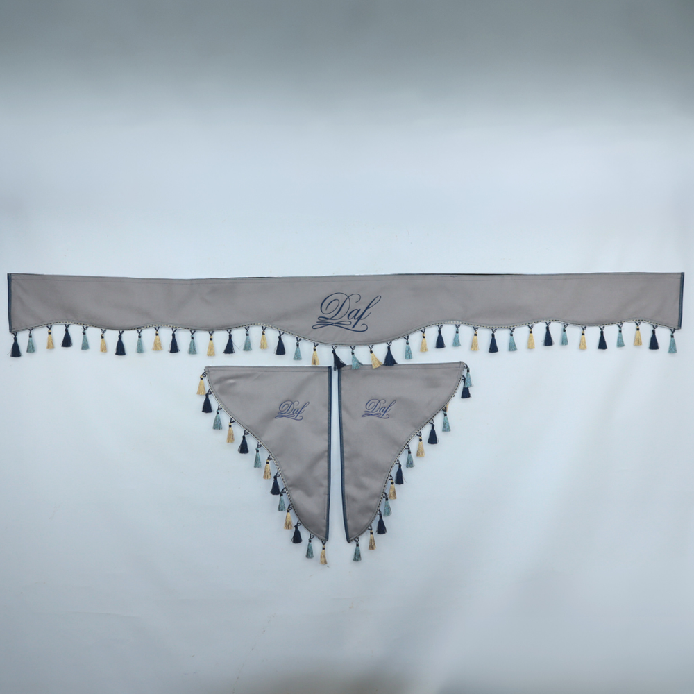 Шторка Рогожка "Double-Sided" DAF лоб + косинки синя 2-х стороння Шторка Рогожка "Double-Sided" DAF лоб + косинки синя 2-х стороння