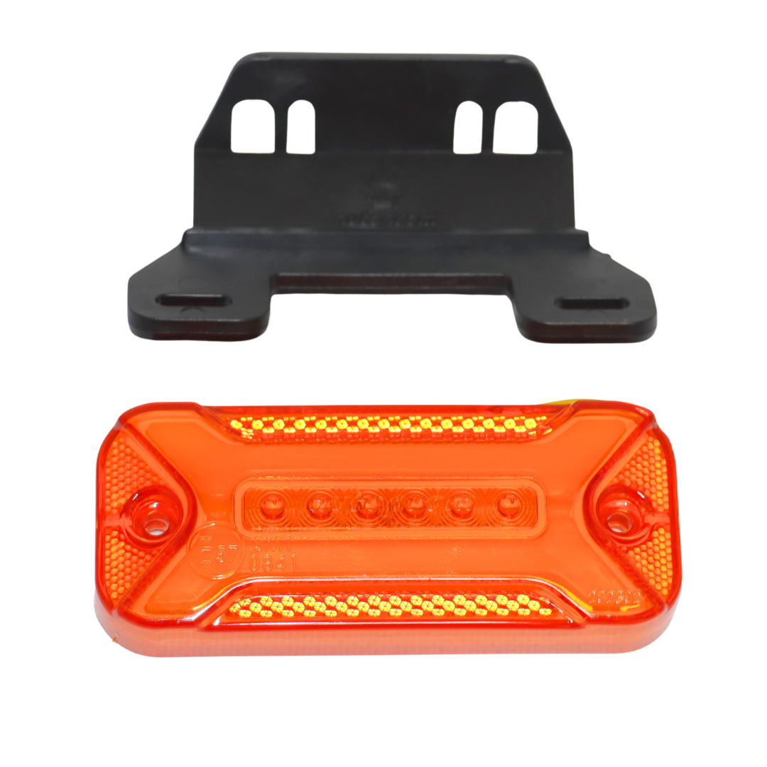 Фонарь габаритный диодный  желтый NEON 24 V с креплением
