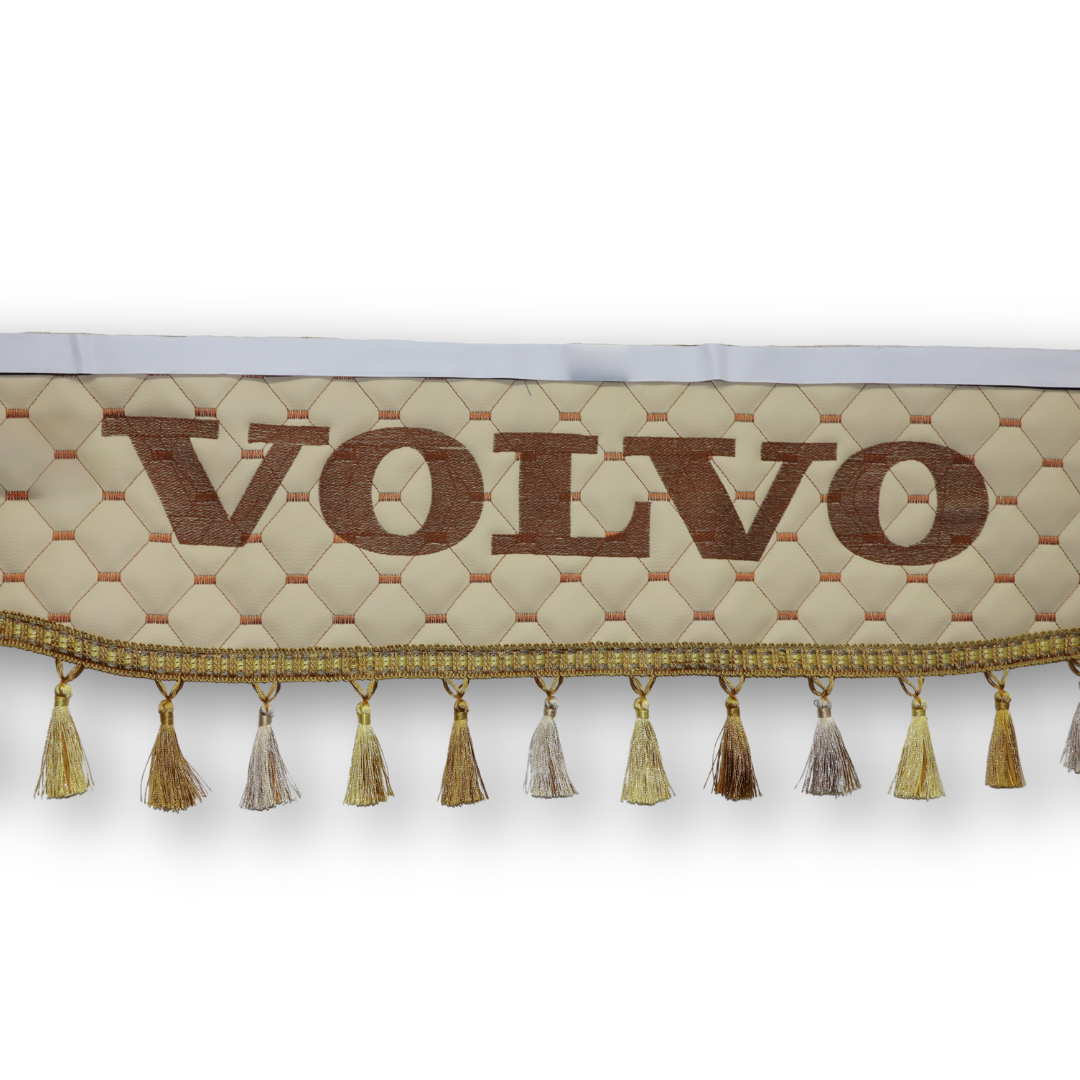 Шторка лоб + косынки Экокожа VOLVO бежевая