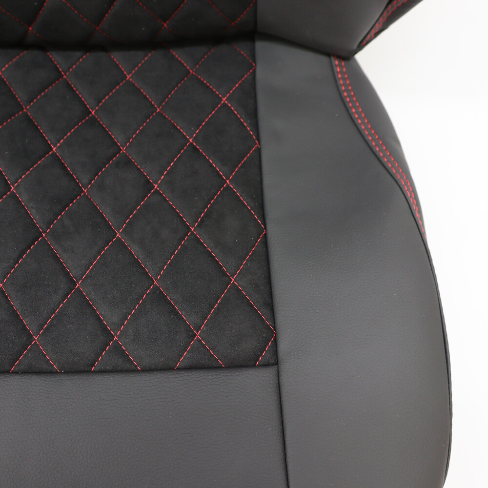 Чехол на сиденья KAR Кожа+стежка MAN TGX,TGA,TGL,TGM,TGS; (2007-2020); 1 ремень; водитель (Низкий); пассажир (Высокий); (с подлокотниками); черный Чехол на сиденья KAR Кожа+стежка MAN TGX,TGA,TGL,TGM,TGS; (2007-2020); 1 ремень; водитель (Низкий); пассажир (Высокий); (с подлокотниками); черный