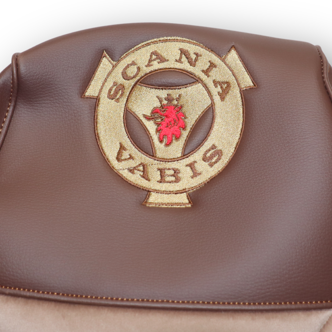 Чохол на сидіння SCANIA R,G,P (2004-2017) водить. пілот - пас. пілот, велюр кави - шкіра корич. Чохол на сидіння SCANIA R,G,P (2004-2017) водить. пілот - пас. пілот, велюр кави - шкіра корич.