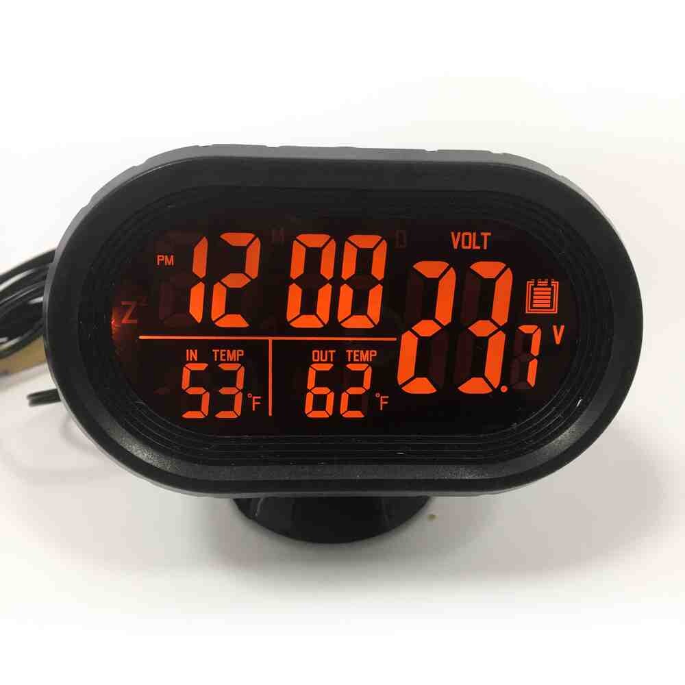 Вольтметр12-24 V \ градусник наруж.- внутр\часы (в прикуриватель) Вольтметр12-24 V \ градусник наруж.- внутр\часы (в прикуриватель)