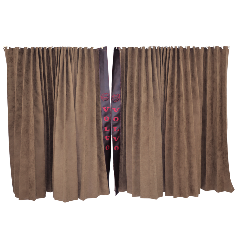 Штори Рогожка "Bow Folds" VOLVO нічні коричневі Штори Рогожка "Bow Folds" VOLVO нічні коричневі