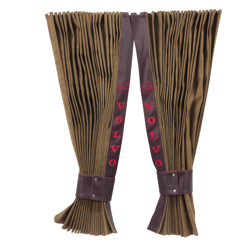 Штори Рогожка "Bow Folds" VOLVO нічні коричневі Штори Рогожка "Bow Folds" VOLVO нічні коричневі