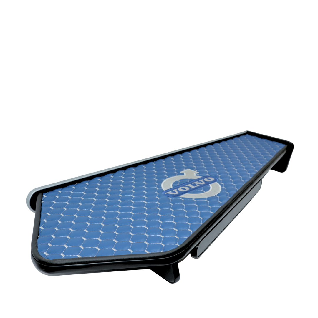 Полиця кабіни довга VOLVO FH EURO 6 з 2014р. синя з вишивкою\ST- Екошкіра стежка\